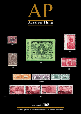 Asta pubblica N° 165 - Auction Phila