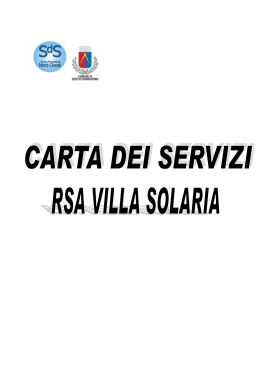 Carta dei Servizi della RSA Villa Solaria