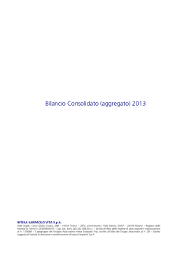 Bilancio Consolidato (aggregato) 2013