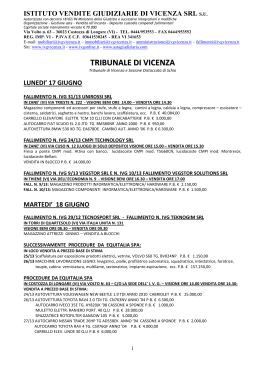 TRIBUNALE DI VICENZA - Istituto Vendite Giudiziarie di Vicenza