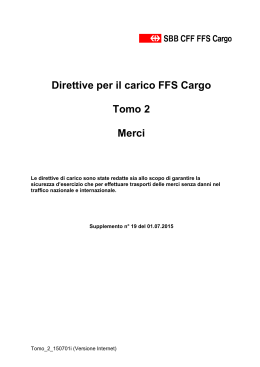 Direttive per il carico FFS Cargo Tomo 2 Merci