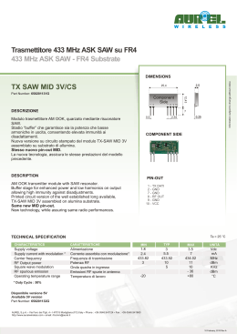 TX SAW MID 3V/CS 433 M z ASK SAW - FR4
