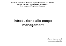 Introduzione allo scope management