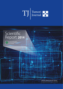 Scientific Report 2014 - Istituto Nazionale dei Tumori