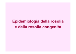 Epidemiologia della rosolia e della rosolia congenita