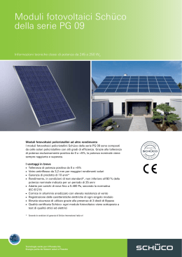 Moduli fotovoltaici Schüco della serie PG 09