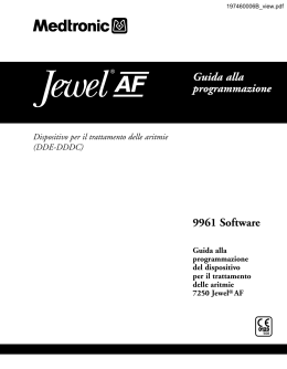 Jewel AF - Guida alla programmazione
