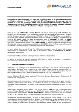 Scarica comunicato - Gruppo Veneto Banca