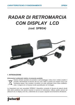 RADAR DI RETROMARCIA CON DISPLAY LCD (cod. SPBS4)
