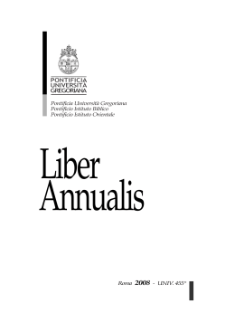 Pontificia Università Gregoriana - Liber Annualis 2007-2008