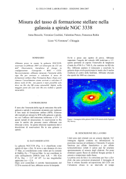 Misura del tasso di formazione stellare nella galassia a spirale NGC