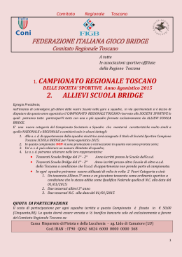 BANDO Allievi - Toscana Bridge