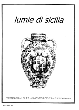 lumie di sicilia n. 43 - Associazione Culturale Sicilia Firenze