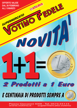 2 Prodotti a 1 Euro - Supermercato Votino