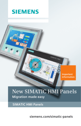 New SIMATIC HMI Panels