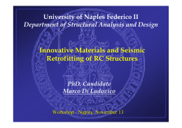 Innovative Materials and Seismic Retrofitting of RC Structures
