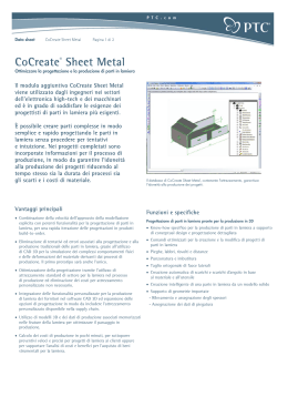 CoCreate® Sheet Metal - Sh Sistemi Srl Partner per l`Innovazione