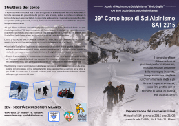 29° Corso base di Sci Alpinismo SA1 2015