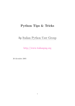 Python Tips & Tricks - Description
