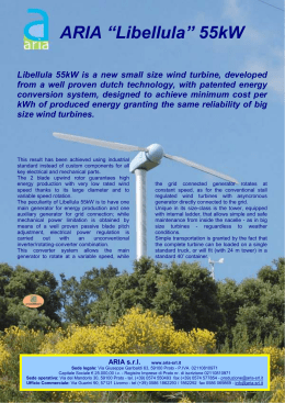 ARIA “Libellula” 55kW - All Small Wind Turbines