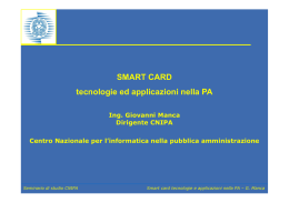 Seminario CNIPA Smart Card - Agenzia per l`Italia digitale