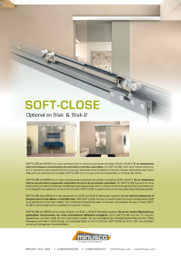 SOFT-CLOSE (art.BS35) è un nuovo accessorio per la chiusura