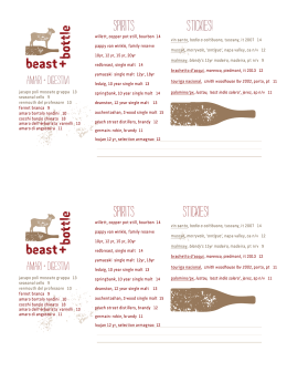 beast + bottle, Menu, Dessert Drinks 072115