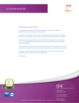 Scarica il leaflet - Istituto Dermatologico Europeo