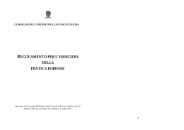 Regolamento pratica COA Pisa (aggiornato al 2009)