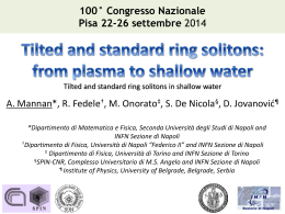 Tilted and standard ring solitons: from plasma to shallow water