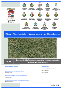 Piano Territoriale d`Area vasta del Casalasco