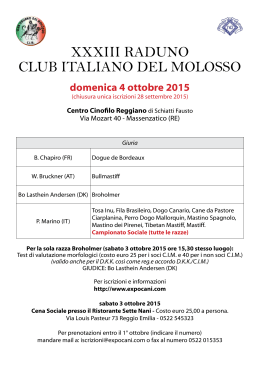 XXXIII RADUNO CLUB ITALIANO DEL MOLOSSO