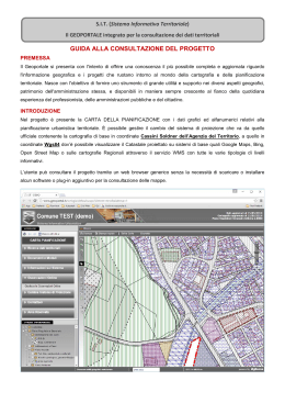 Guida all`uso - gestione di dati territoriali e pianificazione urbanistica