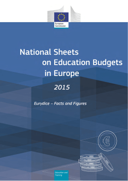 National Sheets on Education Budgets in Europe 2015