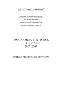 programma statistico regionale 2007-2009