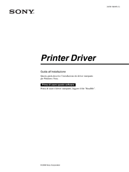 Installazione del driver della stampante in Windows Vista