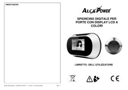 spioncino digitale per porte con display lcd a colori libretto