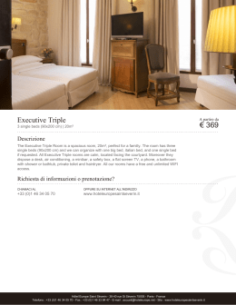 Executive Triple | Camere | Hôtel Europe Saint