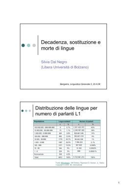 Morte di lingue - Libera Università di Bolzano