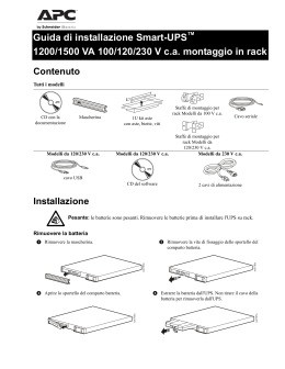 Guida di installazione Smart-UPS 1200/1500 VA 100/120