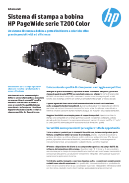 Sistema di stampa a bobina HP PageWide serie T200 Color