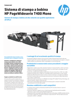 Sistema di stampa a bobina HP PageWideserie T400 Mono