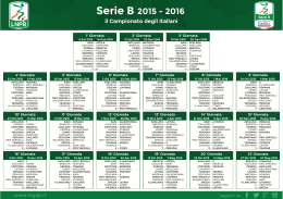Calendario Serie B - 2015 - 2016