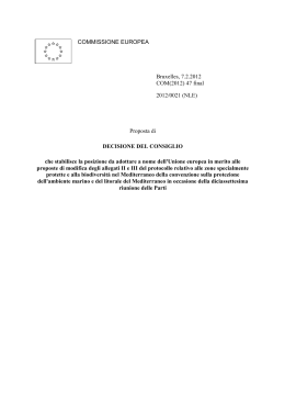 47 final 2012/0021 (NLE) Proposta di DECISIONE DEL CONSIGLIO