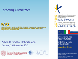 5° Steering Committee, Sežana, 26/11/2013