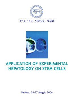 application of experimental hepatology on stem cells