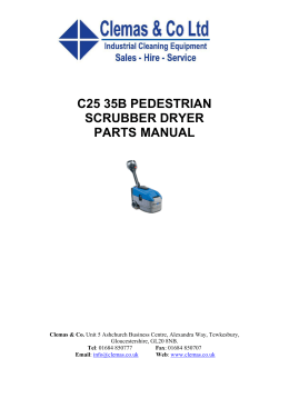 c25 35b pedestrian scrubber dryer parts manual