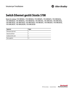 Switch Ethernet gestiti Stratix 5700 Istruzioni per l`installazione