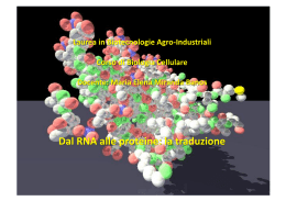 Biotecnologie Agro-‐Industriali. Biologia Cellulare. ME