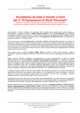 leggi il comunicato stampa del iii symposium di studi vitruviani